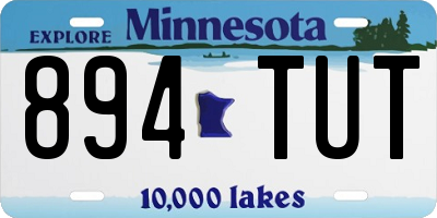 MN license plate 894TUT