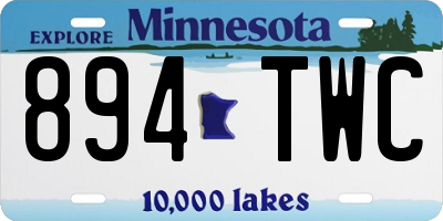 MN license plate 894TWC