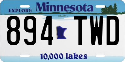 MN license plate 894TWD