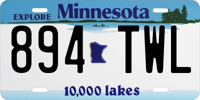 MN license plate 894TWL