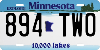 MN license plate 894TWO