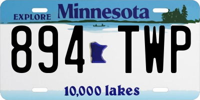 MN license plate 894TWP