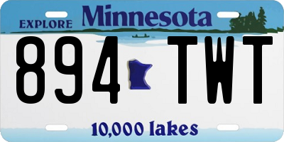 MN license plate 894TWT