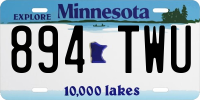 MN license plate 894TWU