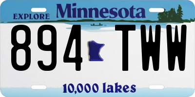 MN license plate 894TWW