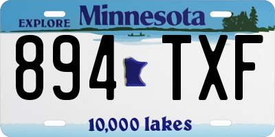 MN license plate 894TXF