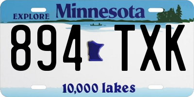 MN license plate 894TXK