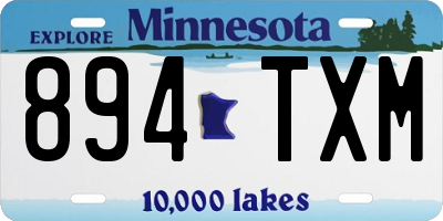 MN license plate 894TXM