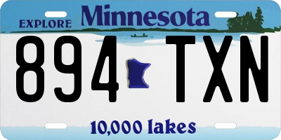 MN license plate 894TXN