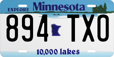 MN license plate 894TXO