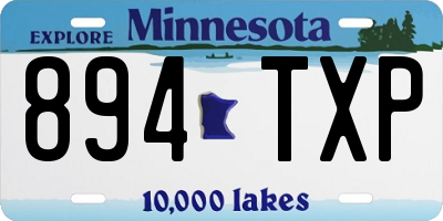 MN license plate 894TXP