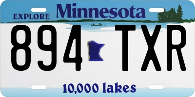 MN license plate 894TXR