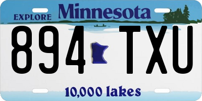 MN license plate 894TXU