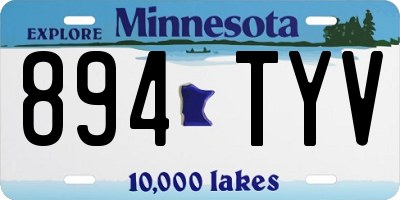 MN license plate 894TYV