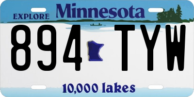 MN license plate 894TYW
