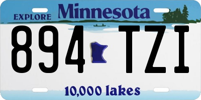 MN license plate 894TZI