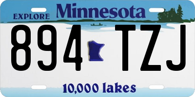 MN license plate 894TZJ