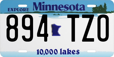 MN license plate 894TZO