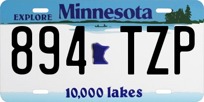 MN license plate 894TZP