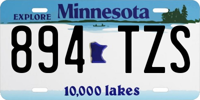 MN license plate 894TZS