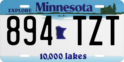 MN license plate 894TZT