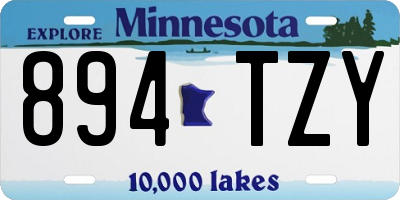 MN license plate 894TZY
