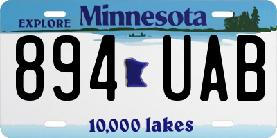 MN license plate 894UAB