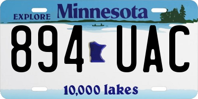 MN license plate 894UAC