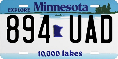MN license plate 894UAD