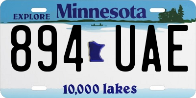 MN license plate 894UAE