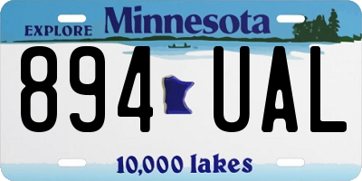 MN license plate 894UAL