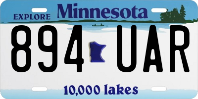 MN license plate 894UAR