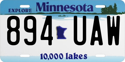 MN license plate 894UAW