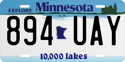 MN license plate 894UAY