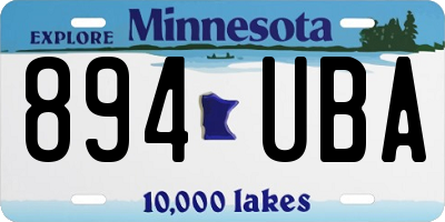 MN license plate 894UBA