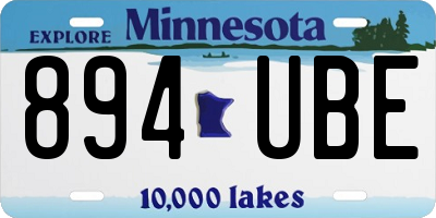 MN license plate 894UBE
