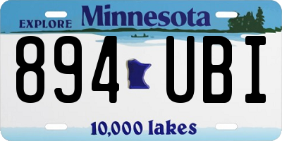 MN license plate 894UBI