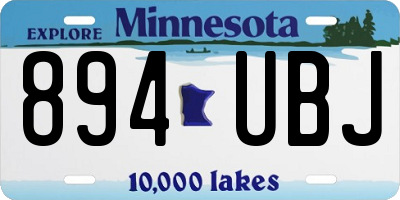 MN license plate 894UBJ