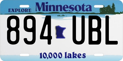 MN license plate 894UBL