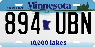 MN license plate 894UBN