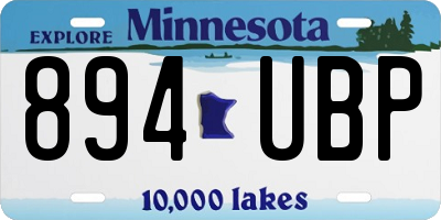 MN license plate 894UBP