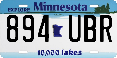 MN license plate 894UBR