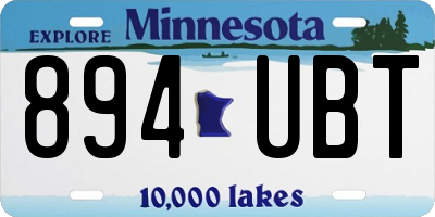MN license plate 894UBT
