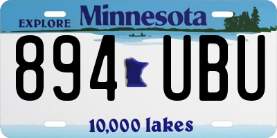 MN license plate 894UBU