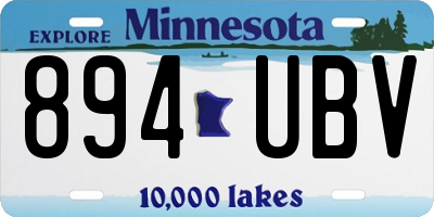 MN license plate 894UBV