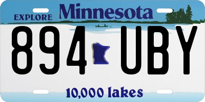 MN license plate 894UBY