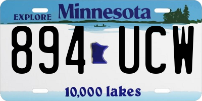 MN license plate 894UCW