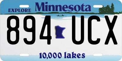 MN license plate 894UCX