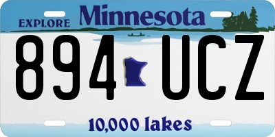 MN license plate 894UCZ