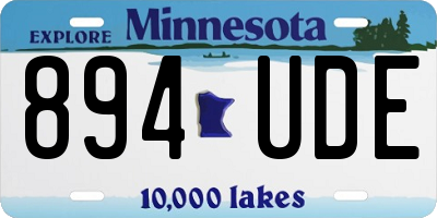 MN license plate 894UDE